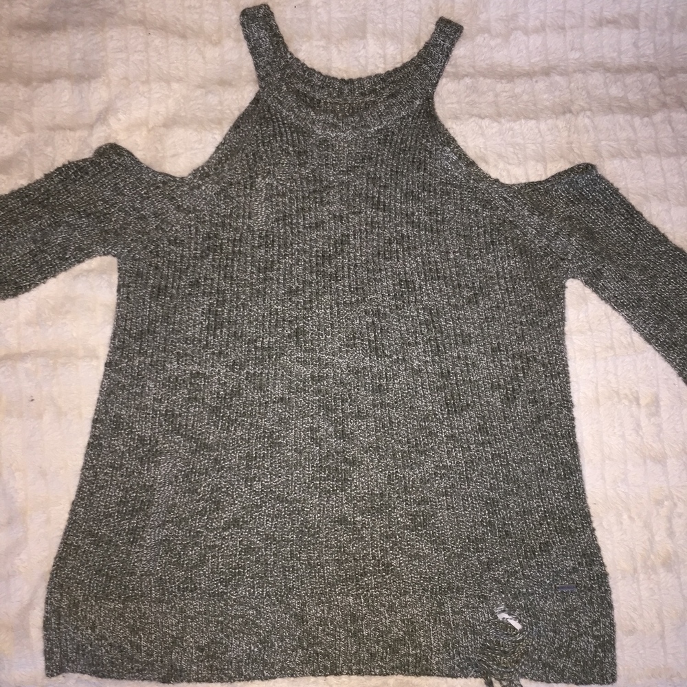 cold shoulder sweater